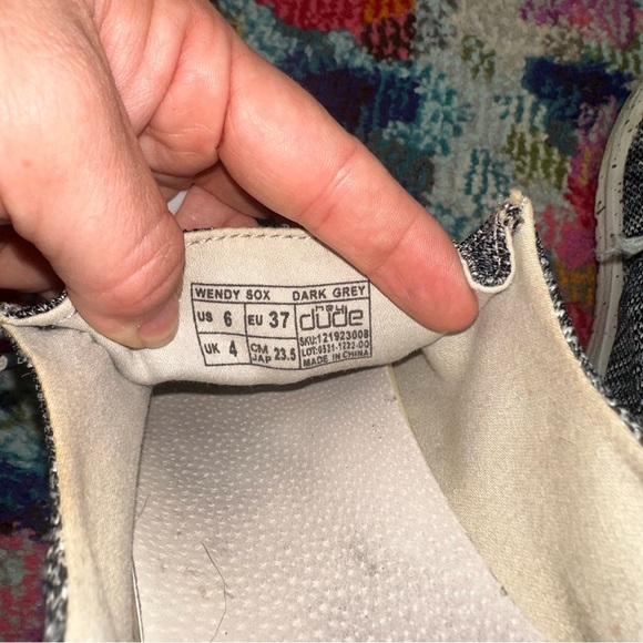 Hey Dude Black, Gray and White Knit Loafers - Picture 6 of 6